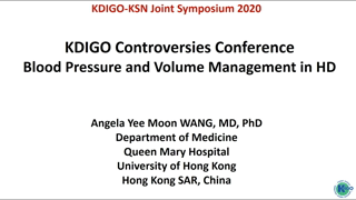 Blood Pressure and Volume Management in HD: Conclusions from a KDIGO Controversies Conference