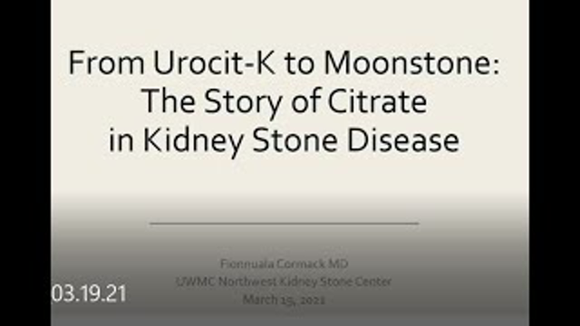 Fionnuala Cormack, MD - Kidney Stones and Citrate Metabolism