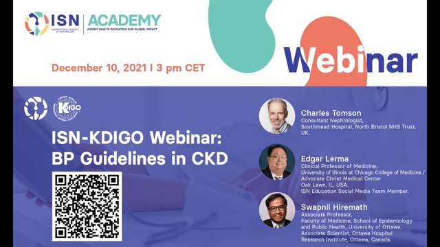 KDIGO-ISN Webinar on the KDIGO BP Guidelines in CKD