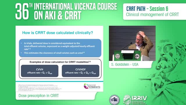 Dose prescription in CRRT - S. Goldstein