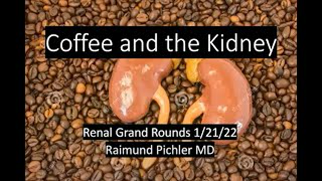 Raimund Pichler, MD - Coffee and the Kidney
